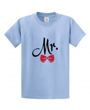 Mr With Bow Tie Classic Mens Kids and Adults T-Shirt